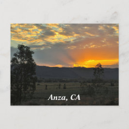 Lever de soleil à Anza, CA Carte postale