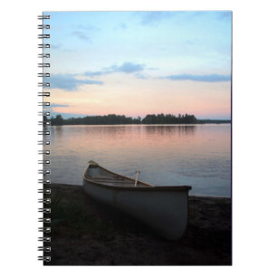 Lever de soleil, canoë, carnet de campagne