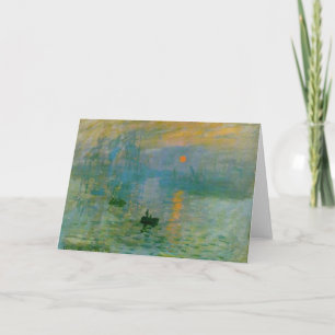Lever de soleil de Monet peignant des cartes pour