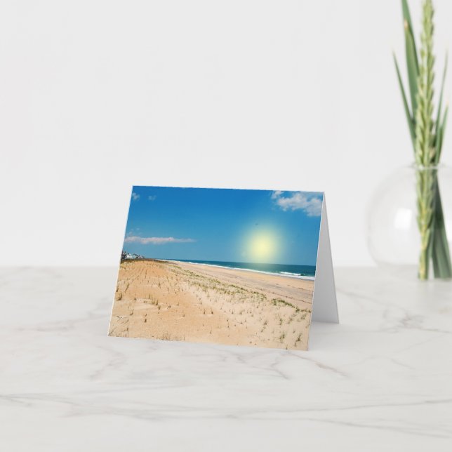 Lever de soleil de plage - carte pour notes (Devant)