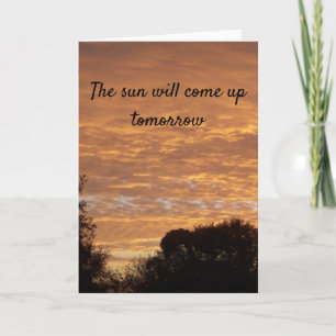 Lever de soleil doré Carte vierge pour penser à vo