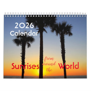 Lever de soleil du monde entier avec calendrier po