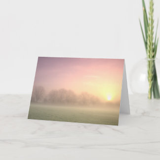 Lever de soleil hivernal brumeux (6598) Carte
