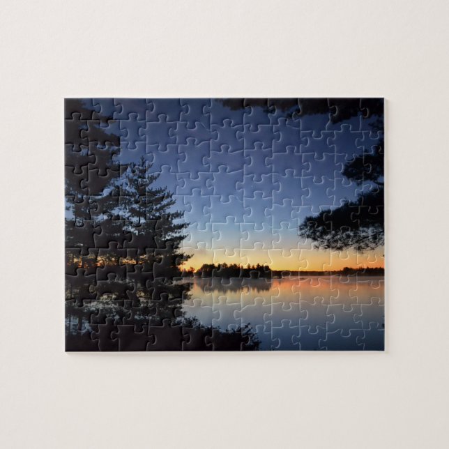 Lever de soleil sur le puzzle du lac Northern (Horizontal)