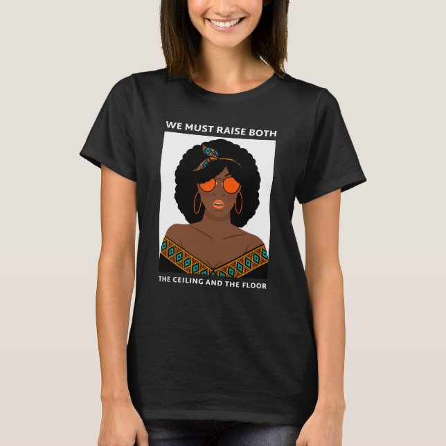 Lever le plafond T-shirt droits des femmes BLM (Devant)
