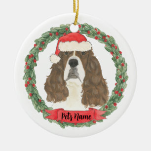 Lever & White English Springer Spaniel Keramik Ornament