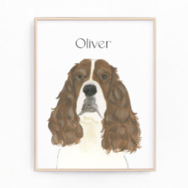 Lever & White English Springer Spanische Kunst Fotodruck