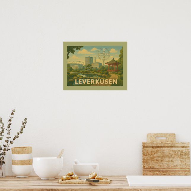 Leverkusen Germany City Art Poster (Küche)