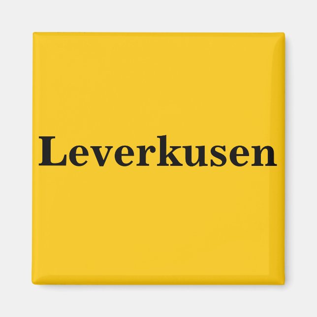 Leverkusen  Magnet Schild Gold Gleb (Vorne)