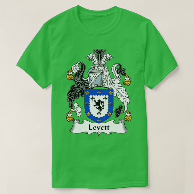 Levett Coat of Arms Familienwappen T-Shirt (Design vorne)