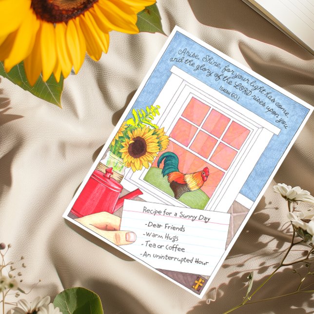 Levez-vous, brillante carte postale inspirante (Créateur téléchargé)