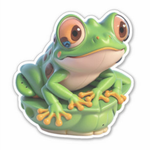 Levez-vous dans le bonheur avec nos Stickers Frog