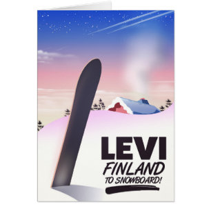 Levi Finland Snowboarding travel poster