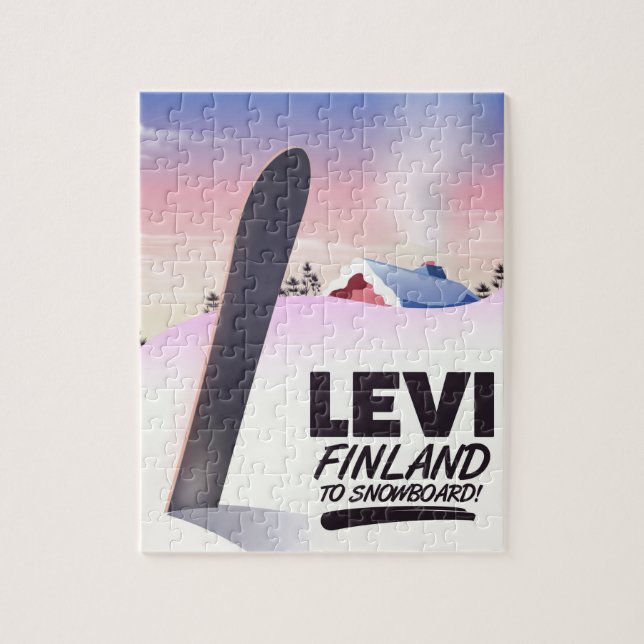 Levi Finland Snowboarding travel poster (Vertikal)