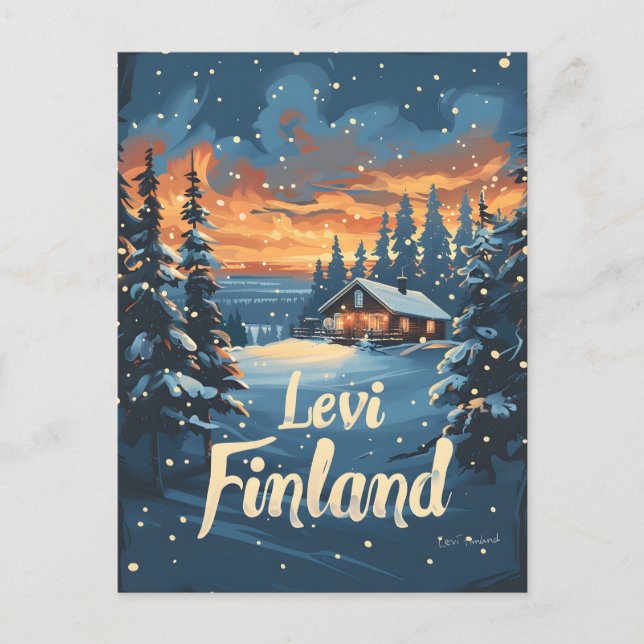 Levi Finland Vintag Art Postkarte (Vorderseite)