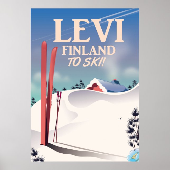 Levi, Finnland - Skiposter Poster (Vorne)