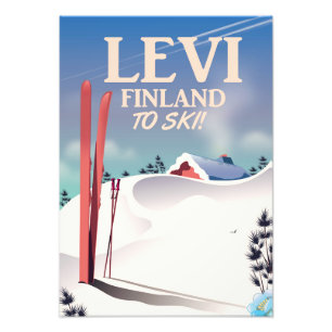 Levi, Finnland-Skireiseplakat Fotodruck
