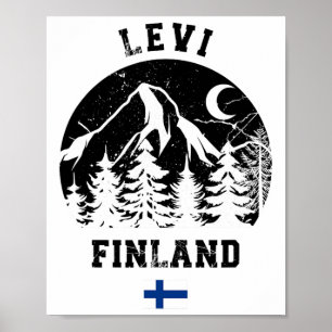 Levi Lapland Ski Resort Finnland Skigebiet Alpin Poster