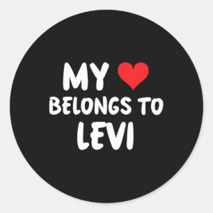 Levi - Mein Herz gehört Levi - Liebe Runder Aufkleber