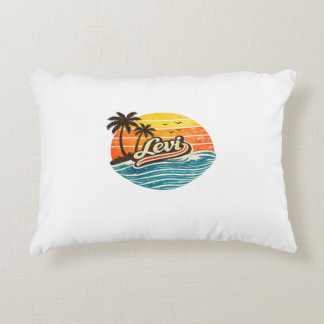 Levi Retro Sunset Name Design Dekokissen