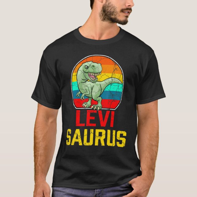 Levi Saurus Familie Wiedersehen Nachname Team Cust T-Shirt (Vorderseite)