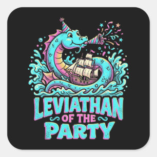 Leviathan des Party-Meeres Monster-Aufkleber Quadratischer Aufkleber