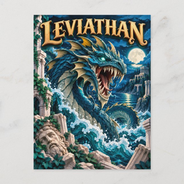 Leviathan, Paper Cut Monster Postkarte (Vorderseite)