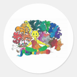 Levitation Runder Aufkleber