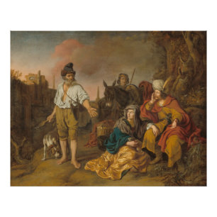 Levite und sein Konkubin in Gibeah, Altes Testamen Fotodruck