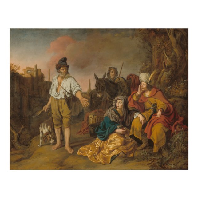 Levite und sein Konkubin in Gibeah, Altes Testamen Fotodruck (Vorne)