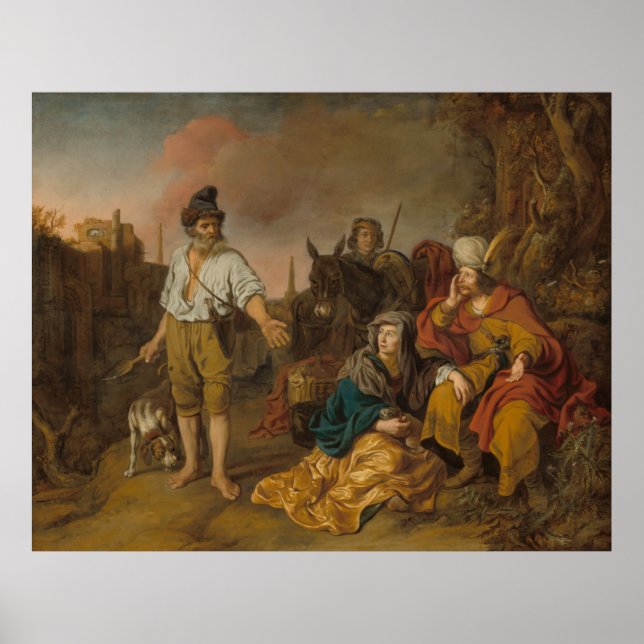 Levite und sein Konkubin in Gibeah, Altes Testamen Poster (Vorne)