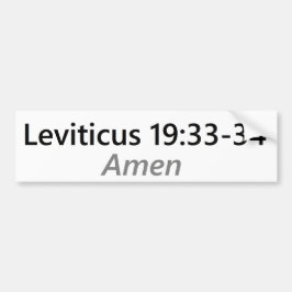 Leviticus 19:33 - 35 autoaufkleber