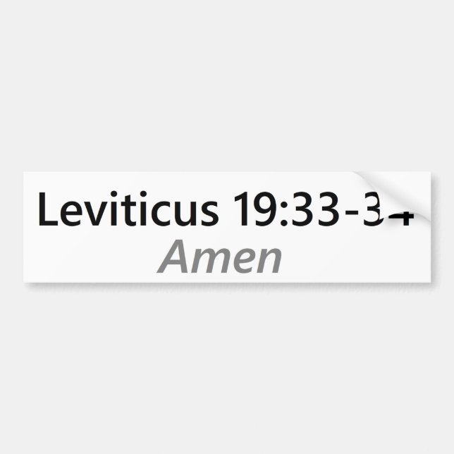 Leviticus 19:33 - 35 autoaufkleber (Vorne)