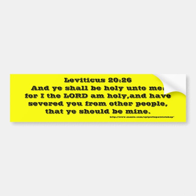 Leviticus 20:26 autoaufkleber (Vorne)