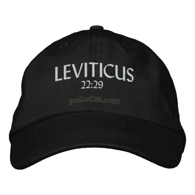 LEVITICUS gotGod316.com 22:29 Bestickte Baseballkappe (Vorderseite)