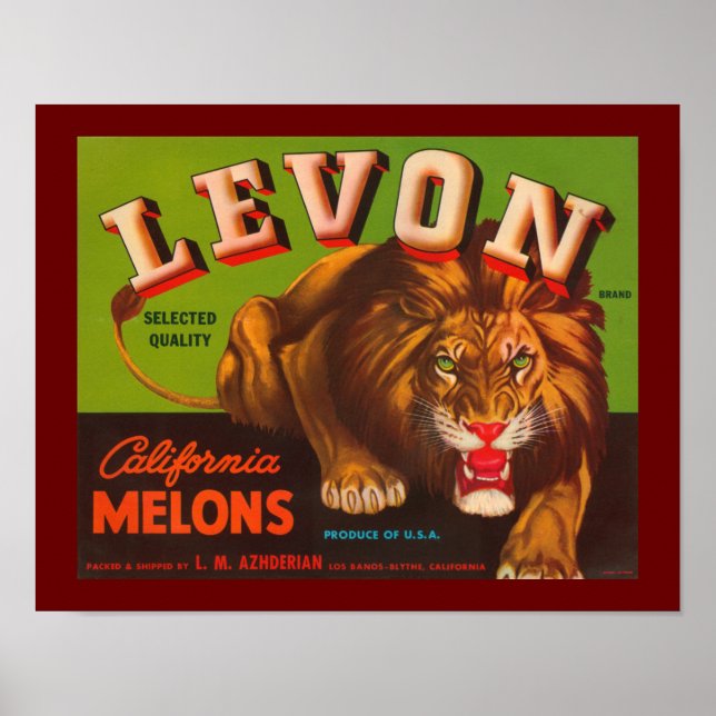 Levon California Melons Poster (Vorne)