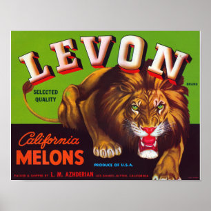 Levon Kalifornien Melonen Poster
