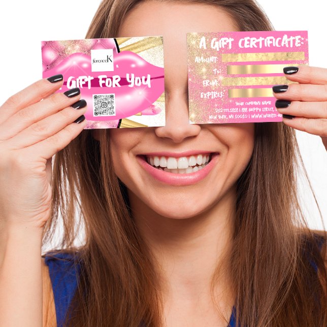 Lèvres Maquillage de Glam Artist Studio Logo QR 10 (Golden Innovations Await)