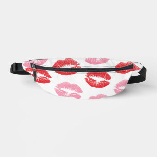 Lèvres rouges et roses, motif de lèvres, rouge à l