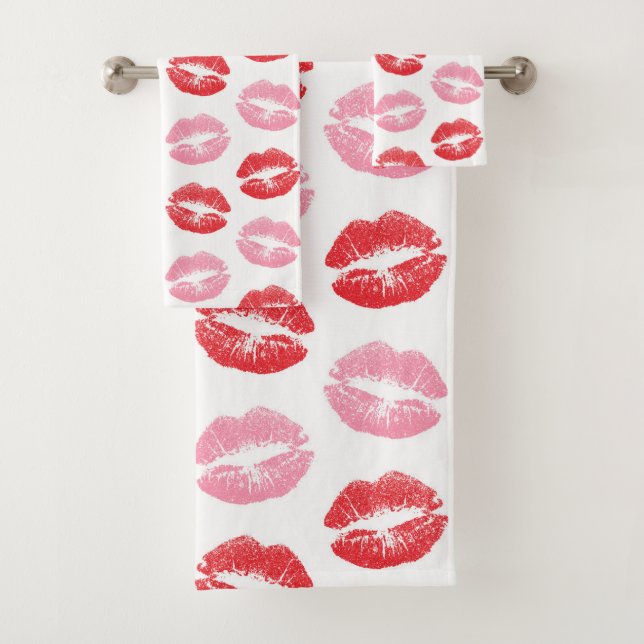 Lèvres rouges et roses, Motif des lèvres, bâton à  (En situation)