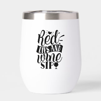 Lèvres rouges et vins