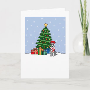 Lévrier italien hurlant la bonne carte de Noël