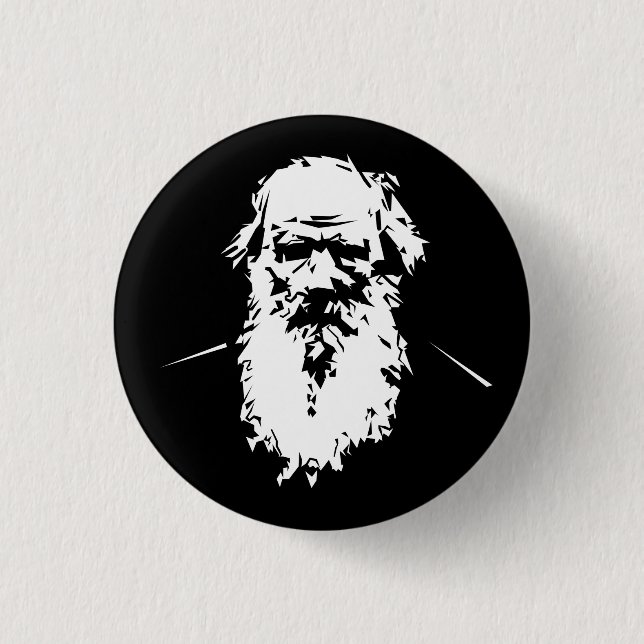 Lew Tolstoi - Porträt Button (Vorderseite)