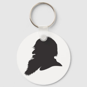 Lew Tolstoi Profilporträt Schlüsselanhänger