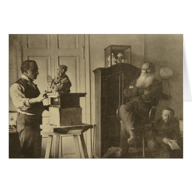 Lew Tolstoi und der Bildhauer Prinz Paolo (Vorderseite (Horizontal))