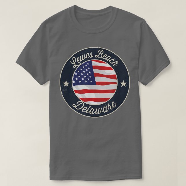 Lewes Beach - Patriotic Delaware Souvenir T - Shir T-Shirt (Design vorne)