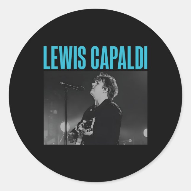 Lewis Capaldi Â€"Live-Foto Runder Aufkleber (Vorderseite)