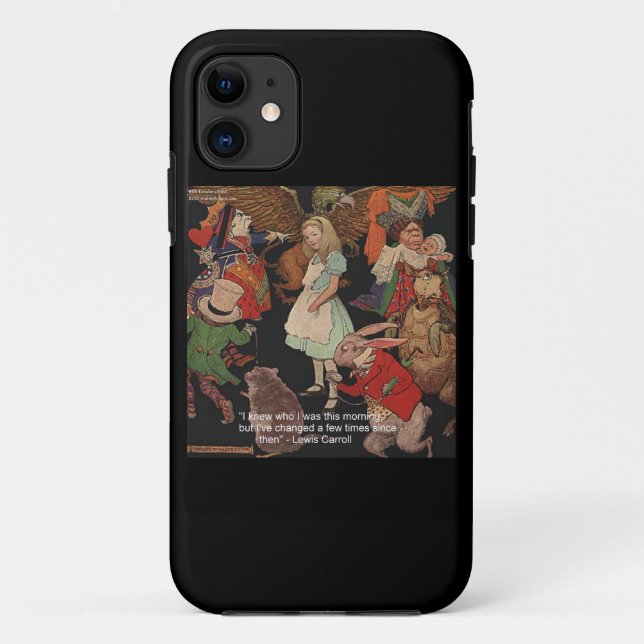 Lewis Carroll & Changed Mind Quote iPhone 5 Fall Case-Mate iPhone Hülle (Rückseite)