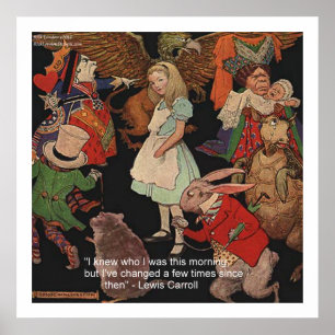 Lewis Carroll & Citation Poster de changement d'ét