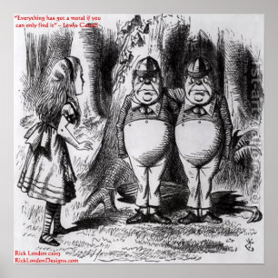 Lewis Carroll Grafik & Berühmter Ausspruch Poster